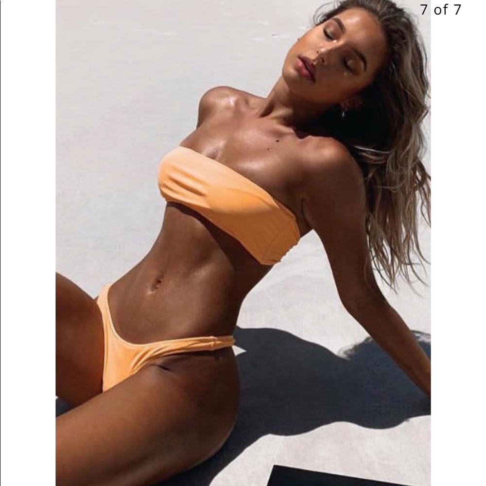 White Fox Boutique Tangerine Bandeau Top